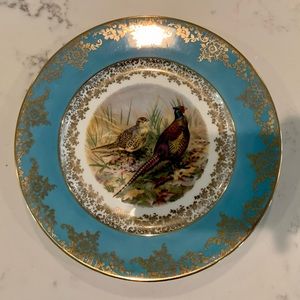 Vintage STW Bavaria decorative pheasant plate